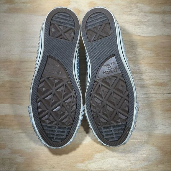 Converse Bedazzled Denim Canvas Sneakers Women’s Size 8 - Picture 7 of 9